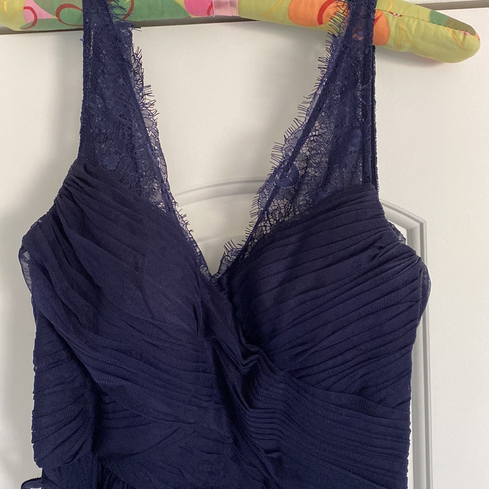BHLDN Long Sleeveless Formal Navy Blue Dress Size 2